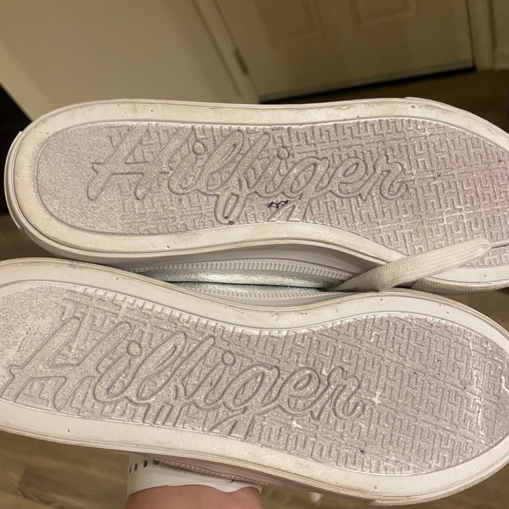 Silver women’s sneakers size 9